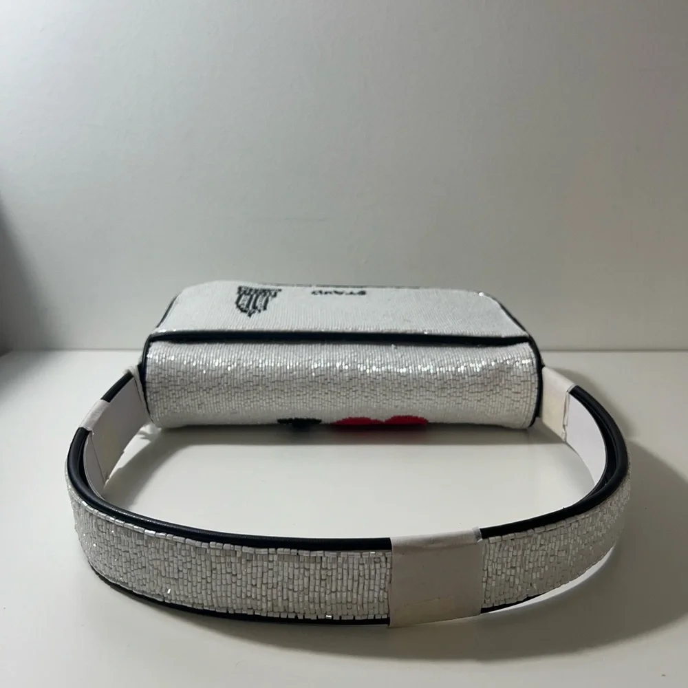 Staud I Love NY Tommy Viral Beaded Shoulder Bag Purse Handbag - Picture 8 of 12